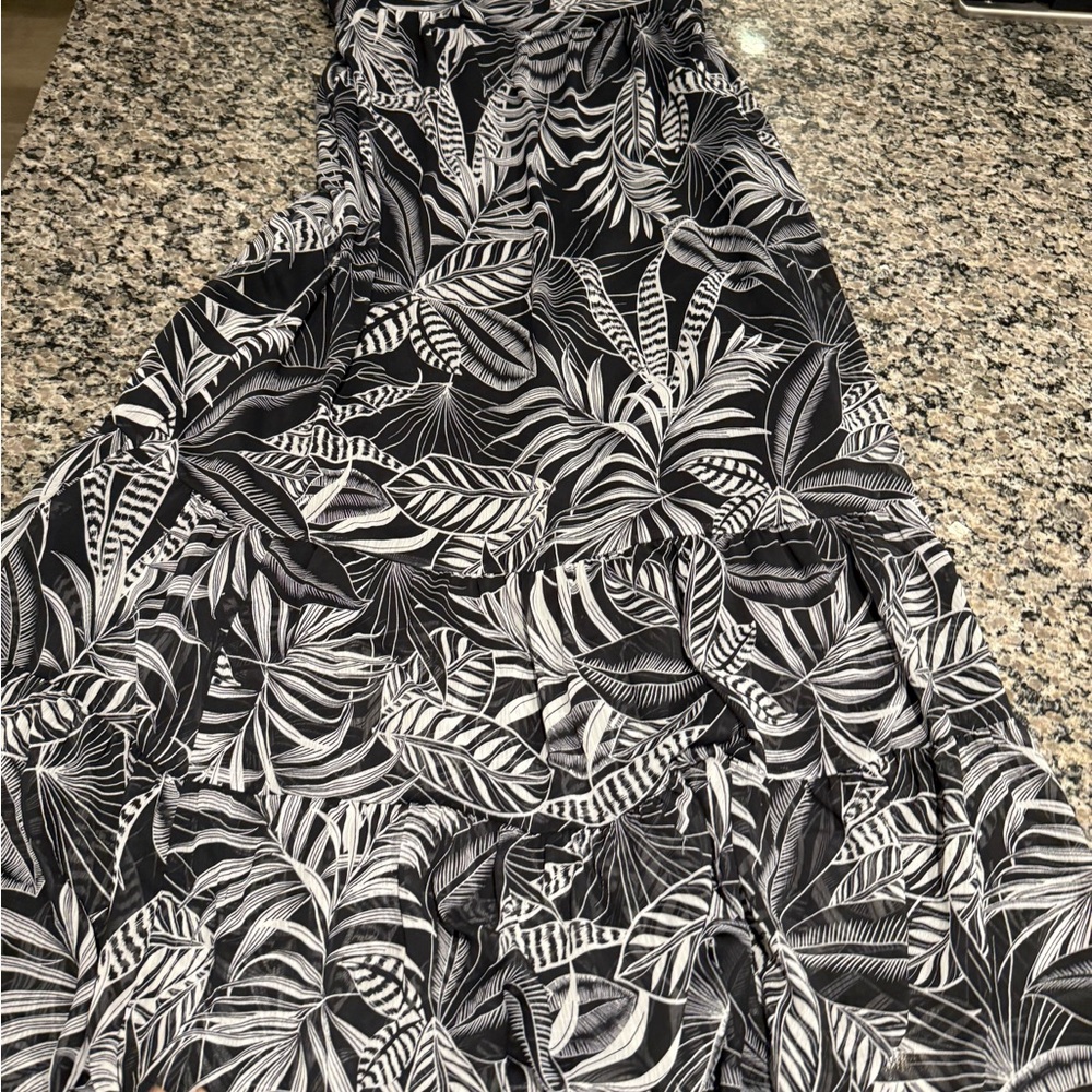 Banana Republic Black and White Patterned Dress